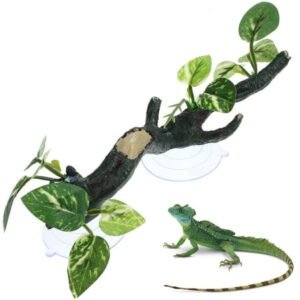 Simulated Resin Ornaments Reptile Plants Snake Tank Accessories Fish Decorations