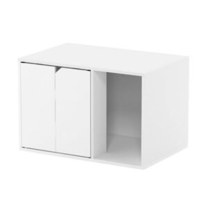 Furinno Peli Small Litter Box Enclosure, Solid White