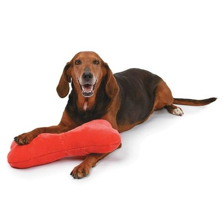 Zanies ZA Mega Color Plush Bone 16.5In Red