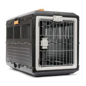 Mirapet USA Pet Carrier & Crate 27″ – Premium Collapsible Design for Cats and Dogs – Portable Kennel for Small Pets – Indoor/Outdoor – 360-Degree Ventilation & Hard Plastic Wall Protection
