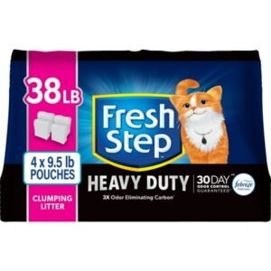 Fresh Step Heavy Duty Clumping Litter with Febreze Freshness, 30 Day Odor Control, 38 Lb
