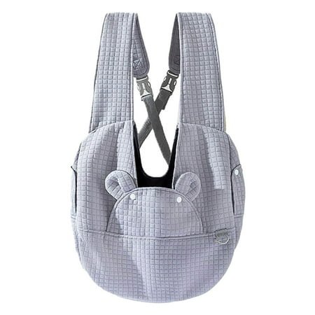 Dog Carrier Backpack, Cute Bear Shape Crossbody Chest, Dog Travel Bag, Small Dog Cat Go Out Bag, Comfort Breathable Puppy Bags, Portable Adjustable For Small Dogs Cats Outdoor Travel (Grey)