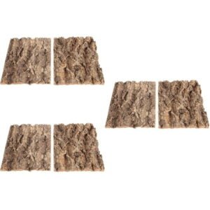 6 Pcs Bark Decoration Rock Cork Bark for Reptiles Reptile Bark Natural Reptile Climbing Mat Reptile Tank Accessories