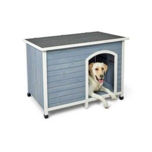 Midwest 277670 Eilio Wood Foldable Dog House, Gray – Large