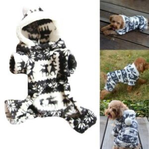 Walbest Pets Cat Apparel Clothes Adorable Pet Dog Costumes Halloween Christmas Puppy Cosplay Outfits Dog Pajamas Coat Cat Soft Fleece Doggie Hoodie Dog Cold Weather Coats