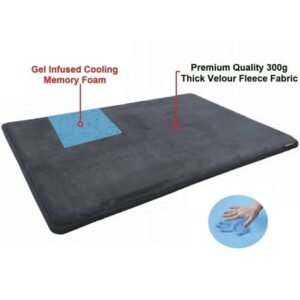 Dogbed4less XL Waterproof Cooling Memory Foam Pet Bed Mat Rug Kitchen Bath Dog Crate or Area Rug