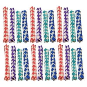 Chinese Bamboo Finger Trap,24pcs Finger Traps Birds Parrots Chew Toy Chinese Bamboo Traps DIY Toy for Kids Parties,Finger Traps Toy