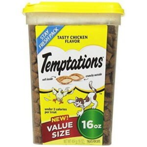 Whiskas Temptations Tasty Chicken Flavour Treats for Cats, 16 Ounce — 4 per case.