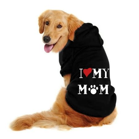 Cute Puppy Sweatshirt Winter Warm Hoodies Pet Pullover Small Cat Dog Outfit Dog Christmas Pet Apparel Clothes A1-Black X-Large