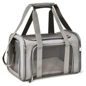 Cat Carrying Case – Pet Carrier Airline Approved, Protable and Breathable Pet Travel Carrier Removable Fleece Pad, Collapsible Cat Carrier Dog Carrier for Medium Cats Small Cats Dogs