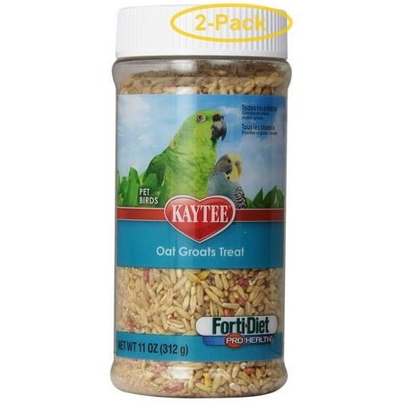 Kaytee Forti-Diet Pro Health Oat Groats Treat – All Birds 11 oz – Pack of 2