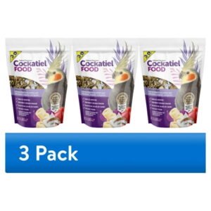 (3 pack) 3-D Pet Products Natural Premium Cockatiel Bird Food, with 50% Fortified Pellets, 3 lbs, Dry