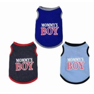 Dog Shirts for Small Dogs Summer Dog Clothes Costume Soft Apparel Cat Vest Pet Outfits Mommy’s Boy Puppy Clothing for Boy Girls Doggie 3 Pack