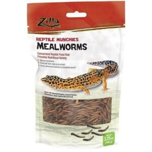 Zilla Reptile Munchies – Mealworms [Reptile, Foods Dry] 3.75 oz