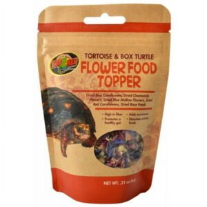 Zoo Med Tortoise and Box Turtle Flower Food Topper [Reptile Tortoise Food, Reptile Supplies] 2.52 oz (12 x 0.21 oz)