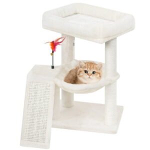 Multi-Functional Cat Tree, Indoor Climbing Toy Suitable for All Cats, with Big Perch and Toy Balls