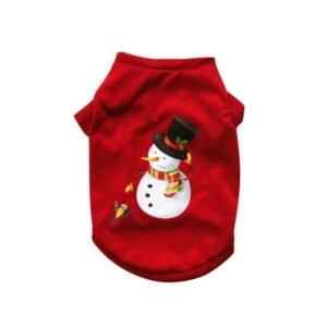 Christmas Pet Cartoon Printed Pet Clothes for Large Dogs Girl Pullover T Shirt Cute Spring Autumn Cartoon Printing Dogs Shirts Soft Pet Christmas Puppy Apparel Outfit 4 Sizes