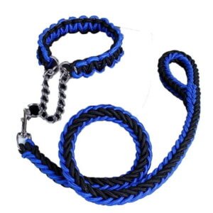 Dog Collar and Leash Set, Rope Dog Leash and Dog Training Collar for Small Medium Large Dogs