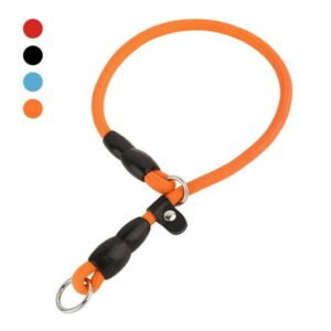 Pet Artist Adjustable Nylon Dog Slip Lead Collar Strong for Pet Training Leash Loop P Choker Red Black