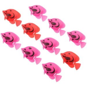 WHAMVOX Lifelike Plastic Artificial Fish for Aquarium Decoration in Assorted Colors 10pcs