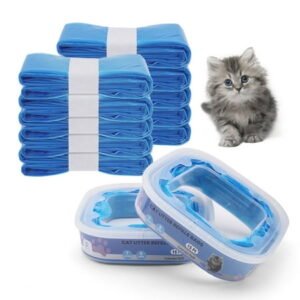 10 Pack Cat Litter Refills, Compatible with Genie Bag Refills, Scented, Blue