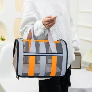 IMossad Cat, Dog Carrier for Small Medium Cats Puppies,13X10Inches,Soft Sided, Collapsible Travel Puppy Carrier – Grey
