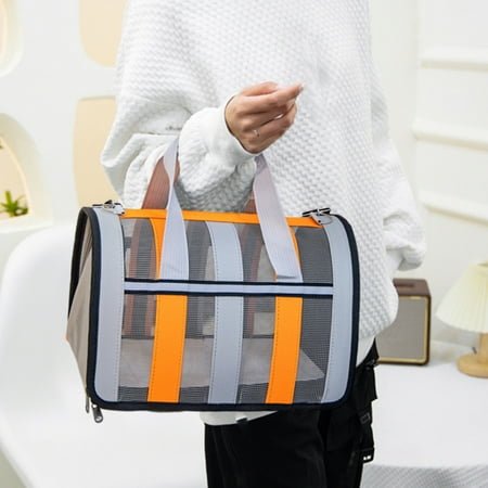 IMossad Cat, Dog Carrier for Small Medium Cats Puppies,13X10Inches,Soft Sided, Collapsible Travel Puppy Carrier – Grey