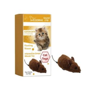 Cat Toys Squeaky Moving Mouse with Dynamic Magic Tail, Automatic Self Play Mouse Interactive Cat Toy for Indoor Cats, Electric Motion Activated Mice Toys for Kitten