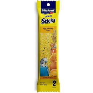 Vitakraft Crunch Sticks Egg and Honey for Parakeets [Bird, Honey Sticks] 2 count