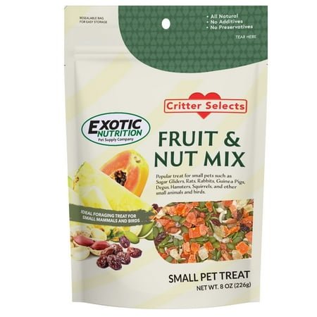 Fruit & Nut Mix (8 oz.) – Healthy Treat – Sugar Gliders, Degus, Squirrels, Birds