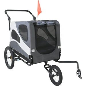 KFFKFF Pet Bicycle Trailer & Stroller Dog Cat Bike Carrier 100 lb Water Resistant