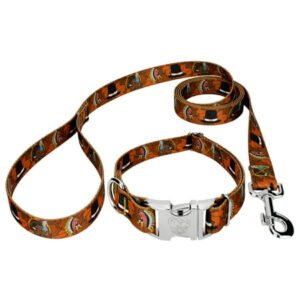 Country Brook Petz® Premium Thanksgiving Tradition Dog Collar and Leash, Small