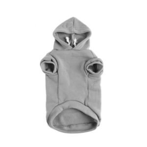 Unique Bargains Cotton Pet Dog Sweatshirt Hoody Pet Clothes Apparel Warm Coat Grey XXL