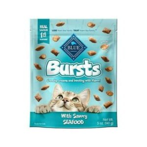 Blue Buffalo Bursts Feline Seafood Flavour Cat Treats (Pack of 10)