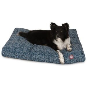 Majestic Pet | South West Rectangle Pet Bed for Dogs, Removable Cover, Navy, Small