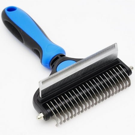 CNNIK Small 2-in-1 Dematting Comb ,small dog brush,dog brushes for grooming small dogs- Compact Dual-Sided Dematting and Fine-Toothed Comb – Effortlessly Remove Tangles for Small Dogs and Cats