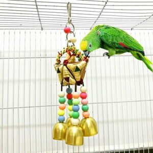 Hanging Bird Toys Pet Bird Toys Chewing Bell Playground Cockatoos Birds Hanging Toys