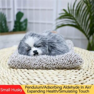 Realistic Lifelike Plush Dog Toy with Activated Carbon Mat, Soft Fur & Durable Plastic Skeleton, Educational Pet Simulation for Kids, Perfect Gift for Children & Home Decor, 18x15x7cm