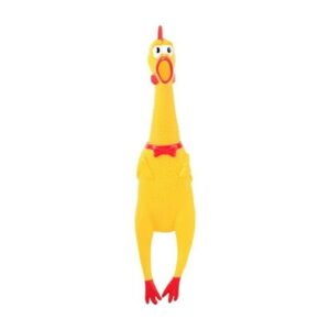 Squeaky Chicken Toy, Rubber Squeaky Chicken, Durable Stress Relief Toy With Loud Quack Sound, Multi-Size Universal Gift For Kids Adults Pets, Long-Lasting Playtime Fun
