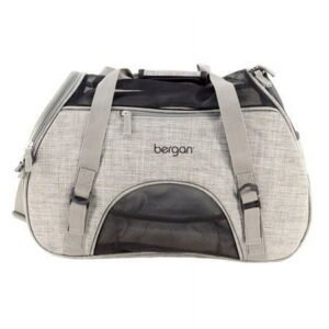 Coastal Pet Bergan Comfort Carrier – Cat and Dog Carrier – Heather Grey, 16″ x 8″ x 11″