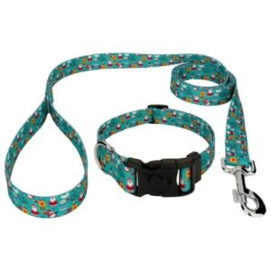 Country Brook Petz® Deluxe Santa and Friends Dog Collar and Leash, Large