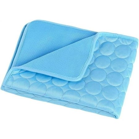 Pet Bed Plush Dog Crate Beds Comfy Kennel Pad Anti-Slip Pet Sleeping Mat Blue L