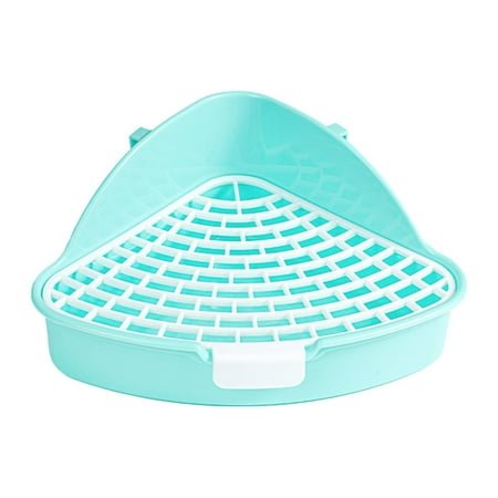Fzaqwen Litter Pan Pet Toilet Save Space Cage Accessories Small Animal Potty for Hamster Blue