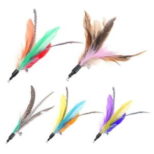5pcs/lot Cat Toys Feather Replacement for Interactive Cat Wand Products