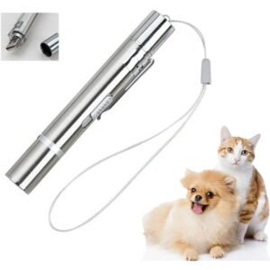 Cat Toy for Indoor House Cats, USB Rechargeable Cat Teasing Toys, Multifunction Handheld Laser Pointer with Multiple Effects Beam