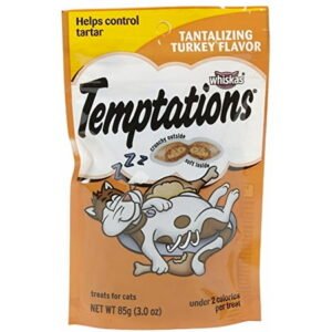 Whiskas Temptations Turkey Flavor Cat Treats (Pack of 6)