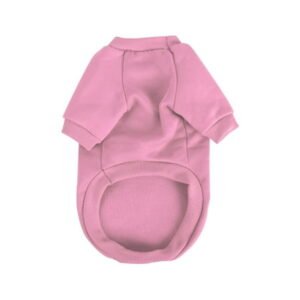 Unique Bargains Cotton Blend Dog Winter Sweatshirt Pet Apparel Fleece Lined Coat M Pink