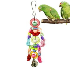 Beauty Parrot Toy Colorful Pet Bird Parrot Cage Bells Toy For Parakeet Cockatiel Toys