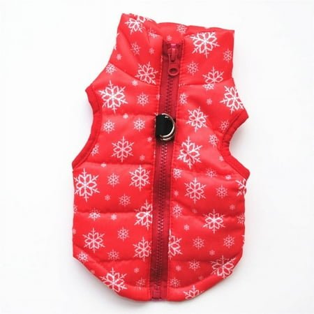 Pet Jacket Vest for Winter Dog Fashion Clothes Puppy Coat Doggie Outwear Apparel Christmas Pet Dog Sweaters Red X-Large