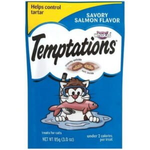 Temptations Savory Salmon Flavor Cat Treats 3 oz (Pack of 6)